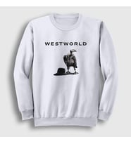 Presmono Unisex Beyaz Vulture Westworld Sweatshirt 225098tt