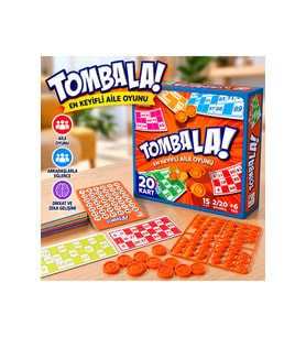 T40 Yılbaşı Tombala Oyunu 20 Kartlı Eğlenceli Aile Kutu Oyunu 6 Yaş ve Üzeri