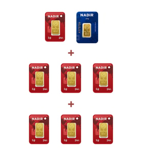 Nadir Gold 24 Ayar 9,5 Gram Külçe Altın (1 Adet 2,5 Gram Külçe Altın + 7 Adet 1 Gram Külçe Altın )
