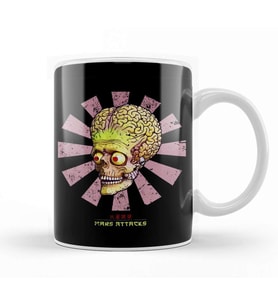 Mars Attacks Retro Japanese Kupa Bardak Porselen