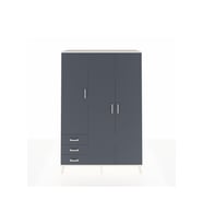 Hyperion Gardrop 6 Raflı 3 Çekmeceli Tek Askılı 132x44x195 Aytaşı-Antrasit