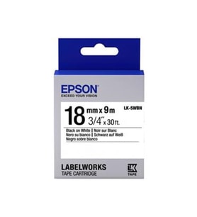 Epson LK-5WBN Standart Beyaz Üzeri Siyah 18mm 9Metre Etiket