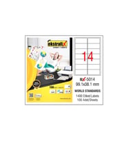 Ekstrafix Lazer Etiket 100 Yaprak 99.1 x 38.1 Mm Lazer Yazıcı Etiketi
