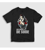 Presmono Unisex Çocuk Siyah Kommt Die Sonne Rammstein T-Shirt 437388tt