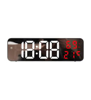 Valkyrie Nem ölçer Dereceli LED Duvar ve Masa Alarm Saati Kırmızı