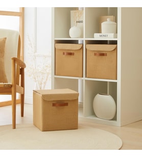 Ocean Home Textile 3'lü Jüt Kapaklı Kutu Set 