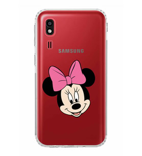 Samsung Galaxy A2 Core  Kamera Korumalı  Kapak Minnie Mouse Tasarımlı  Şeffaf Kılıf