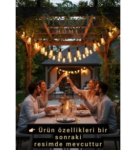 Solar Bahçe Işığı 10 LED Ampul Dekoratif Aydınlatma 8 Işık Modu Güneş Enerjili Dış Mekan Süsleme Işı