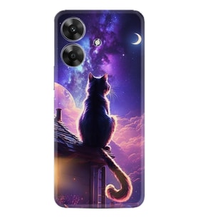 Note 60 Kılıf Boutique Baskılı Resimli Damdaki Kedi Pcode -091
