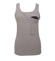 LuvmaBelly  Maternity 1501_1530 Pamuklu Lohusa Emzirme Atleti (10 Renk Mevcut) (Gri)