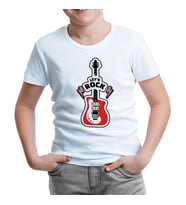 Let's Rock Red Guitar Beyaz Çocuk Tshirt