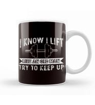 Weightlifting Like Old Man Bodybuilding Barbell Workout Kupa Bardak Porselen