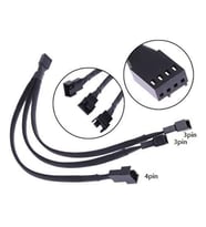 4 Pin to 3 Pin 3 Lü Fan Çoklayıcı Kablo