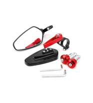 Motosiklet Katlanabilir Gidon Ayna Universal Model Ayarlanabilir Ayna Açılı Motor Gidon Aynası Red