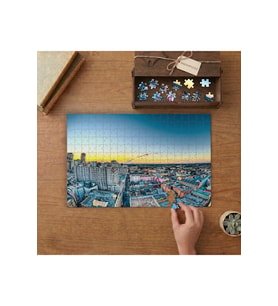 Şehir Manzarası - Gökyüzü Tasarımı 240 parça Ahşap Puzzle Ahşap Kutuda MP04073