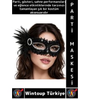 #PartiMaskesi Luxery Estetik Kostüm Davet Yılbaşı Cosplay Balo Şık Taşlı Venedik Parti Maskesi