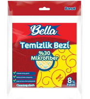 Bella%30 Mikrofiberli Temizlik Bezi 8'Li Paket