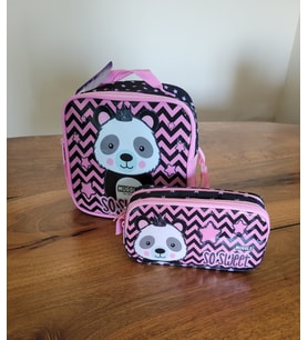 Aliyosso Muggle Panda Desenli Beslenme Çantası Ve Kalem Kutu Seti