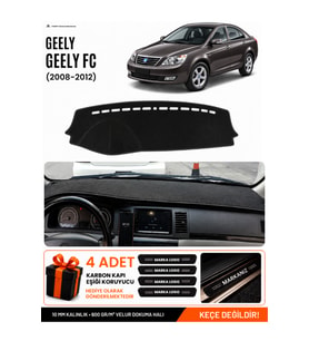 GEELY FC (2008-2012) Uyumlu Torpido Örtüsü Torpido Kılıfı - Siyah