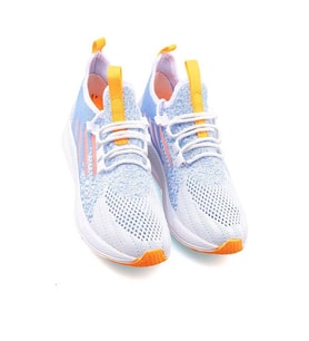 WAVES LUPOON 128 AQUA Triko Ünisex Sneaker Ayakkabı BEYAZ_ORANJ (Beyaz-Neon Turuncu)