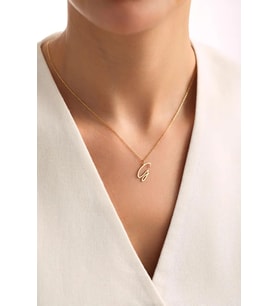 Kişiye Özel Minimalist Harf Kolye 925K Gümüş (Gold)