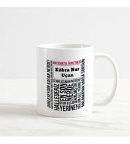 Matematik Öğretmeni Kupa Bardak (8. Tasarım) (Beyaz)