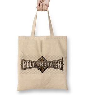 Bolt Thrower Logo 01 Bez Çanta Uzun Saplı