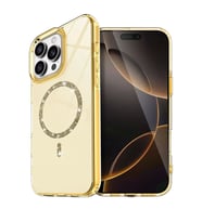 Newface Apple iPhone 16 Pro Max Live Diamond Magsafe Kapak - Sarı