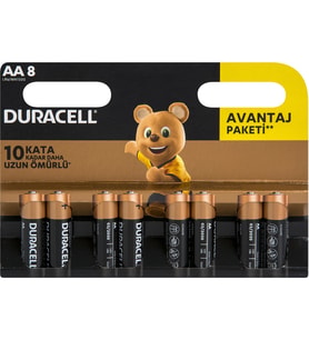 Duracell AA Kalem Pil 8'li