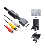 Keepro Playstation 2-3 Ps2-Ps3 Av-Out Kablosu Görüntü Aktarım Kablosu (Siyah)