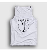 Presmono Unisex Beyaz Logo Müzik Bauhaus Atlet 510518tt (Beyaz)