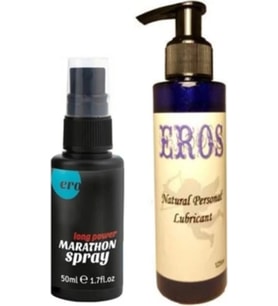 Süper Ero Marathon Erkeklere Daha Uzun Süre Sprey 50 ml + Eros 125ML Lubricant Gel