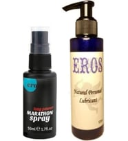 Süper Ero Marathon Erkeklere Daha Uzun Süre Sprey 50 ml + Eros 125ML Lubricant Gel