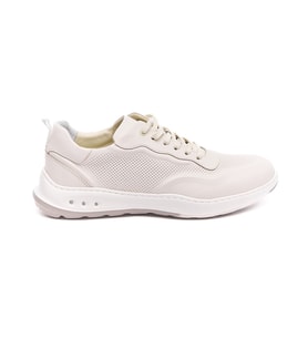 Comfort Taban Hakiki Deri Erkek Sneaker (Beyaz)