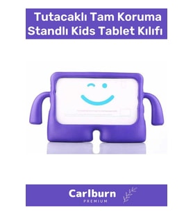 Özel Üretim Apple Samsung Uyumlu 11 Inç Yumuşak Dokulu Tutacaklı Tam Koruma Standlı Kids