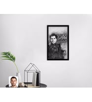 BK Gift Kişiye Özel Godfather Baba Karikatürlü Dekoratif Ahşap Siyah Çerçeveli Tablo-19