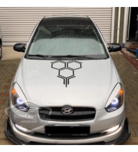 Hyundai Accent Era 2006-2012 Batman Yarasa Ayna Kapağı Piano Black ABS Plastik