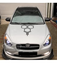 Hyundai Accent Era 2006-2012 Batman Yarasa Ayna Kapağı Piano Black ABS Plastik