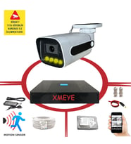 Bises 1 Kameralı Hareket Algılayan 5 MP Lens 4 Warm Led Gece Renkli Gösteren Güvenlik Kamerası Seti BS 784W