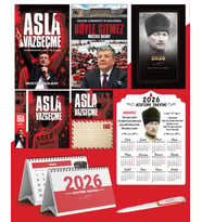 Asla Vazgeçme - Ayraç - Kartpostal - Poster - Böyle Gitmez -  2026 Ajanda Komutan - Kalpaklı Ahşap Duvar Takvimi - Masa Takvimi