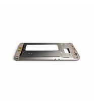 G935 Orta Kasa Galaxy S7 Edge Uyumlu Siyah Renk Orta Kasa Çerçeve + Ses Açma ON OFF Tuş Plastik Kamera Camı Koyu Gri