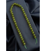 Peridot Doğal Taş Parlak Küre Kesim 10mm Dizi