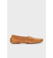 Marine Shoes Hakiki Deri Süet Loafer Ayakkabı Bayan AYAKKABI 23Y163120 (Taba)