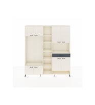 Arges Dolap 12 Raflı Tek Çekmeceli 8 Kapaklı 220x30x243 Aytaşı-Aytaşı/Antrasit