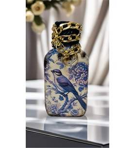 The Bird's Of Legend Handmade Şişe Şamdan (Mavi)