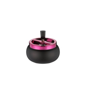Şık Metal Hazneli Küllük, Siyah-Mor, 13 cm, Modern ve Kullanışlı Tarz