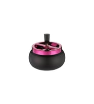 Şık Metal Hazneli Küllük, Siyah-Mor, 13 cm, Modern ve Kullanışlı Tarz