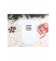 Cookies and Santa Yeniyıl Tasarımı Beyaz Bebek Zıbın