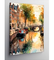 Kanvas Tablo Amsterdam Evleri