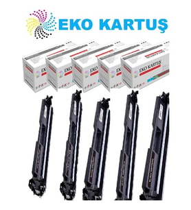Eko Kartuş Hp Laserjet Pro M102 Hp CF217A(17A) Ekonomik Avantajlı 5’li Paket Muadil Toner, (Siyah)